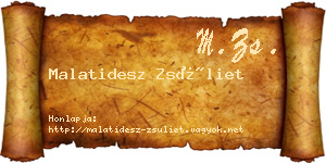 Malatidesz Zsüliet névjegykártya